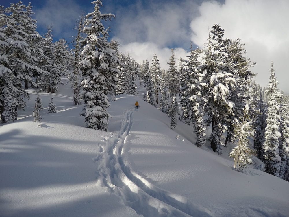 Dane wishing he had skis...