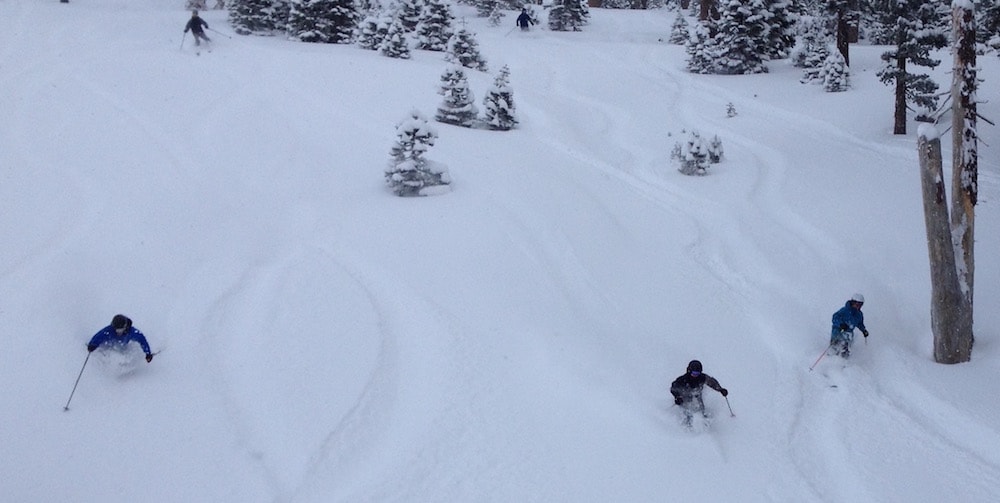 Happy people doing happy things under Emigrant yesterday.