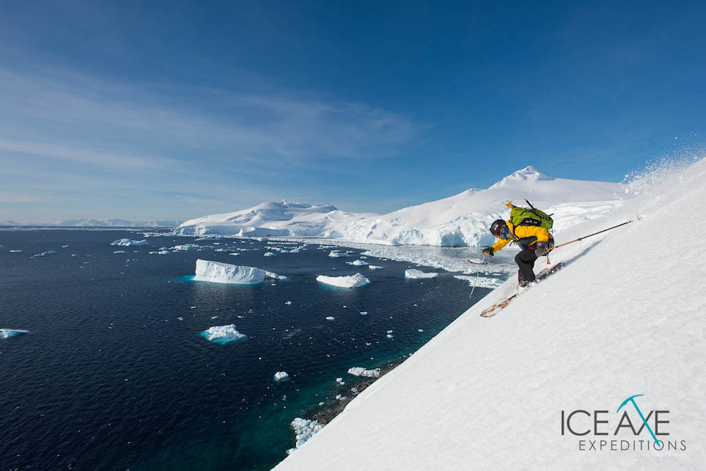 Brennnan Legasse tearing it up. image: Court Leve/Ice Axe Expeditions 
