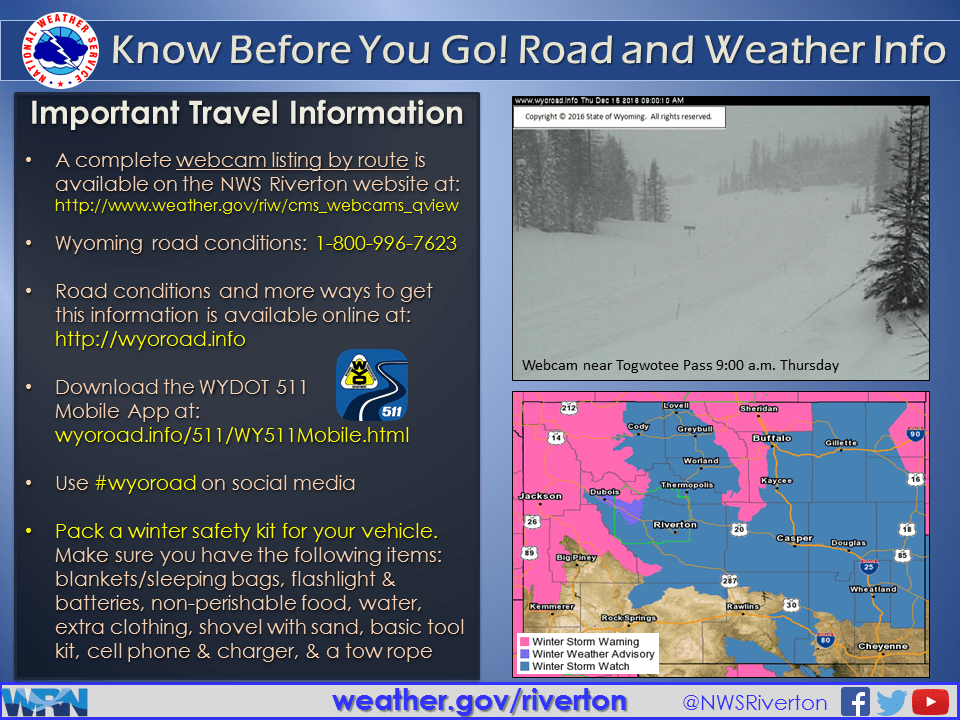 Important details about the storm. Image: NOAA Riverton, WY Today