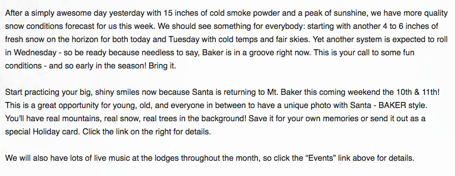 images: mt. baker, today