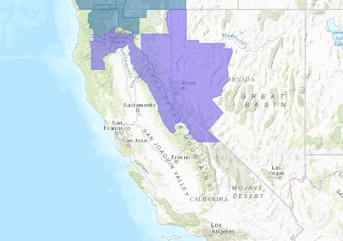 PURPLE = Winter Weather Advisory. BLUE = Winter Storm Watch. image: noaa, today