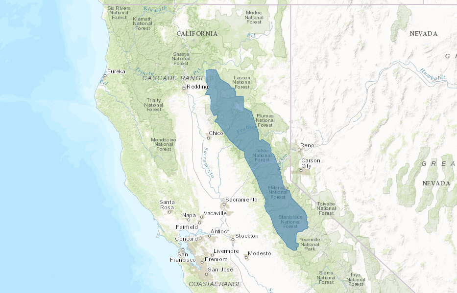 BLUE = Winter Storm Watch. image: noaa, today