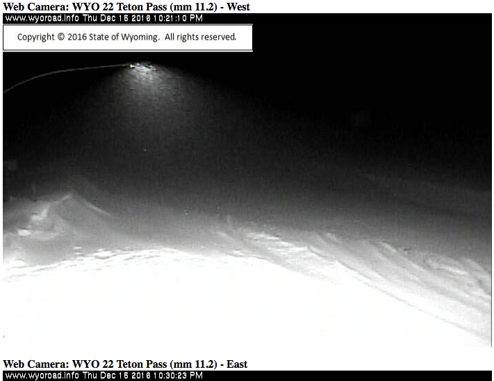 Teton Pass right now. 