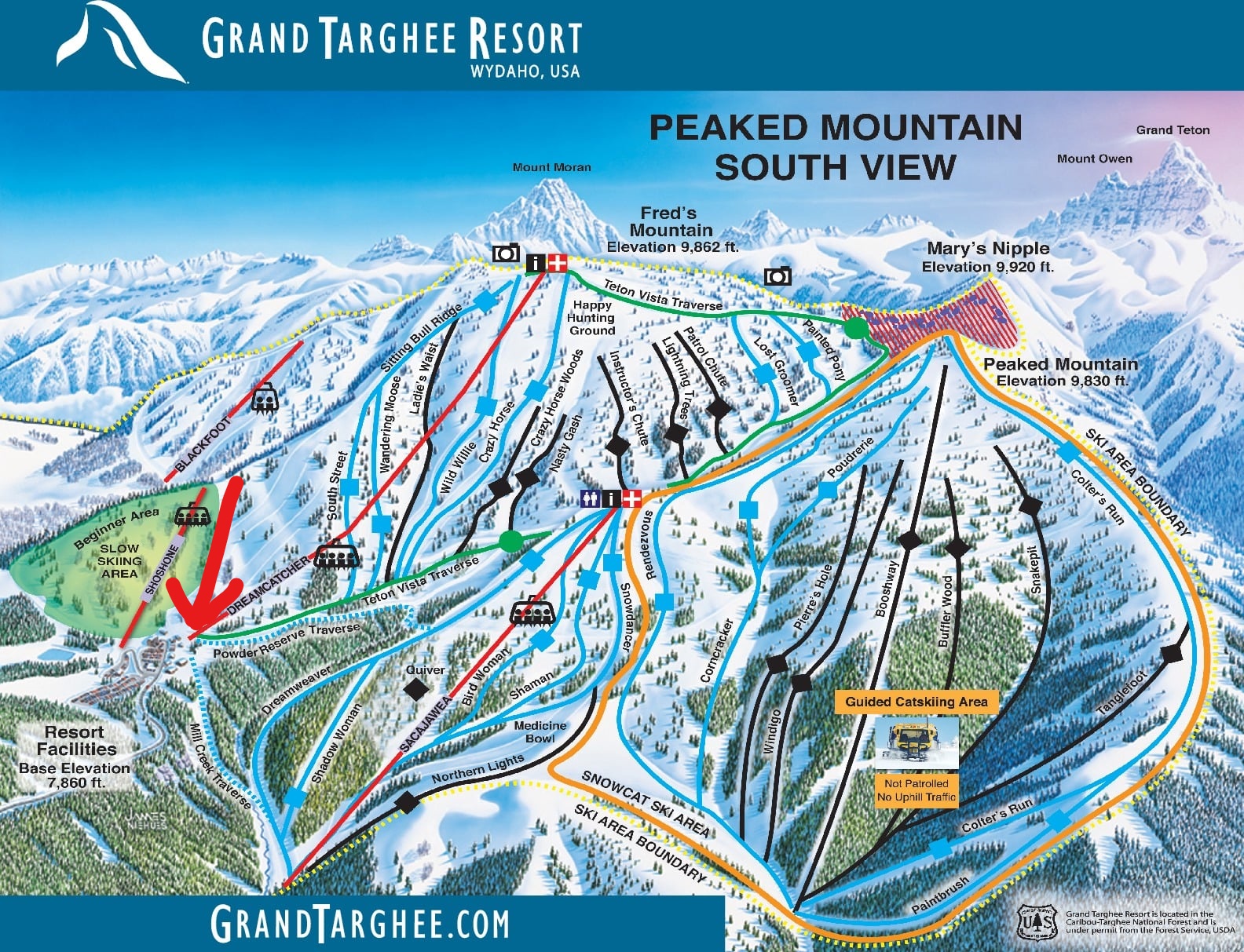 The arrow represents where Lee Kidd was last seen.