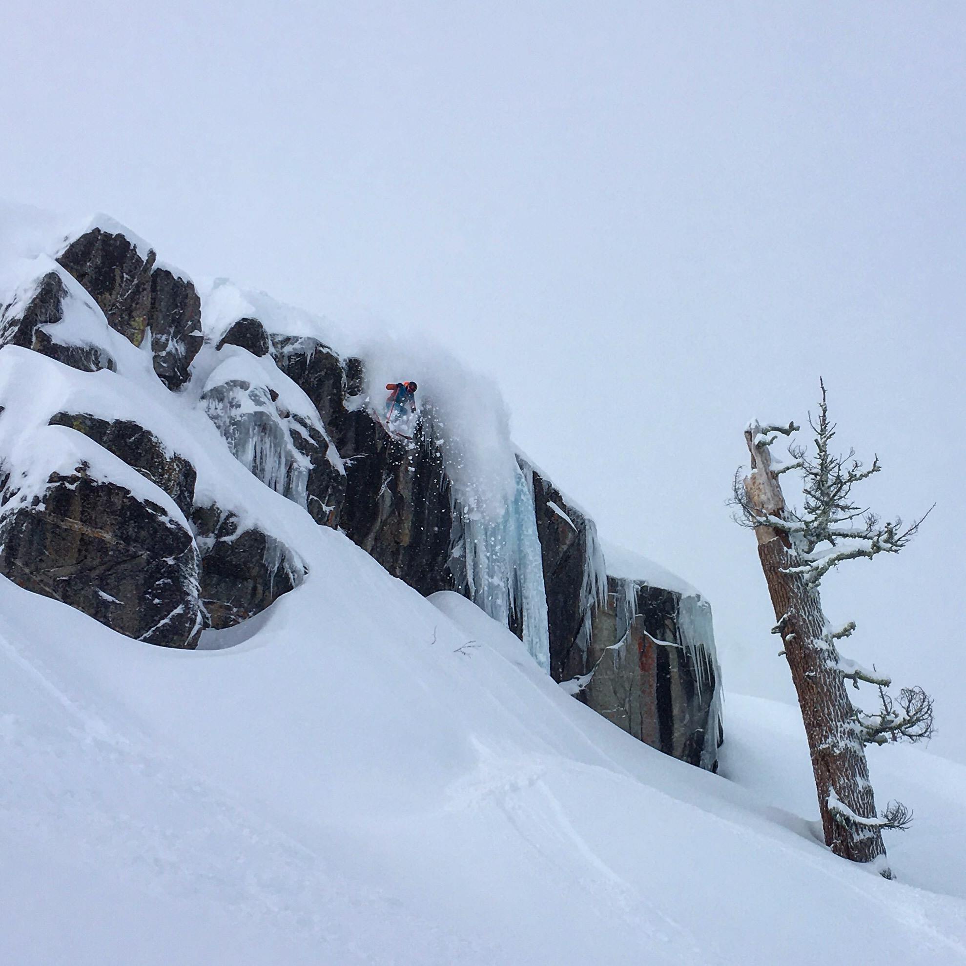 Miles Clark (SnowBrain's Founder) hitting Ice Goddess Yesterday at Squaw Valley. PC: Ben Mathes