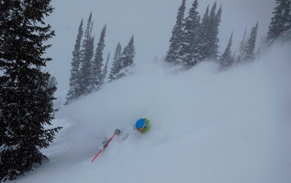 Jamie getting proper shacked today. photo: snowbrains