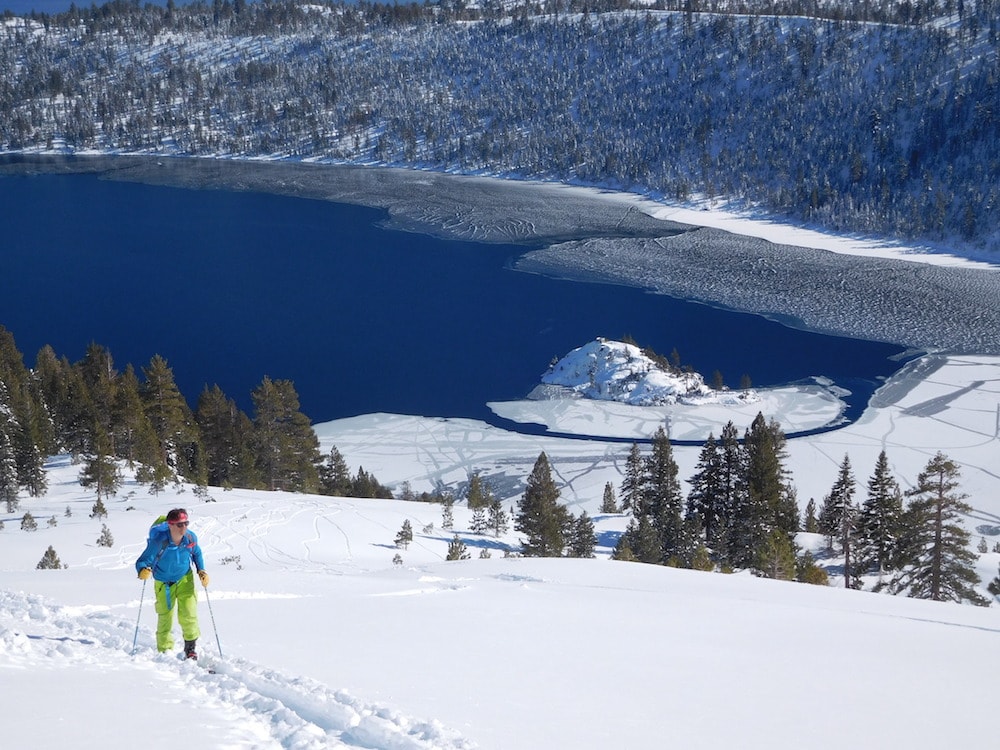 Jamie Blair, Fannette Isle, Emerald Bay. Today. photo: snowbrains