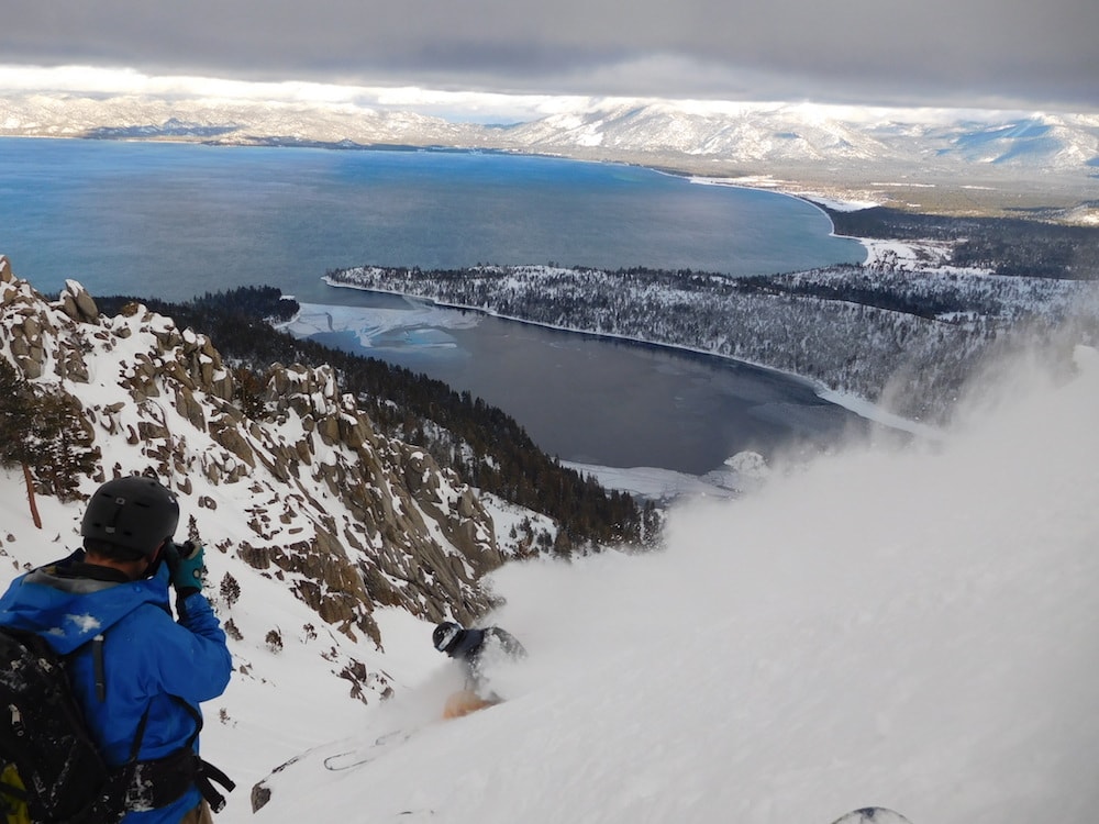 Kieth Robinson in the deep today. photo: snowbrains