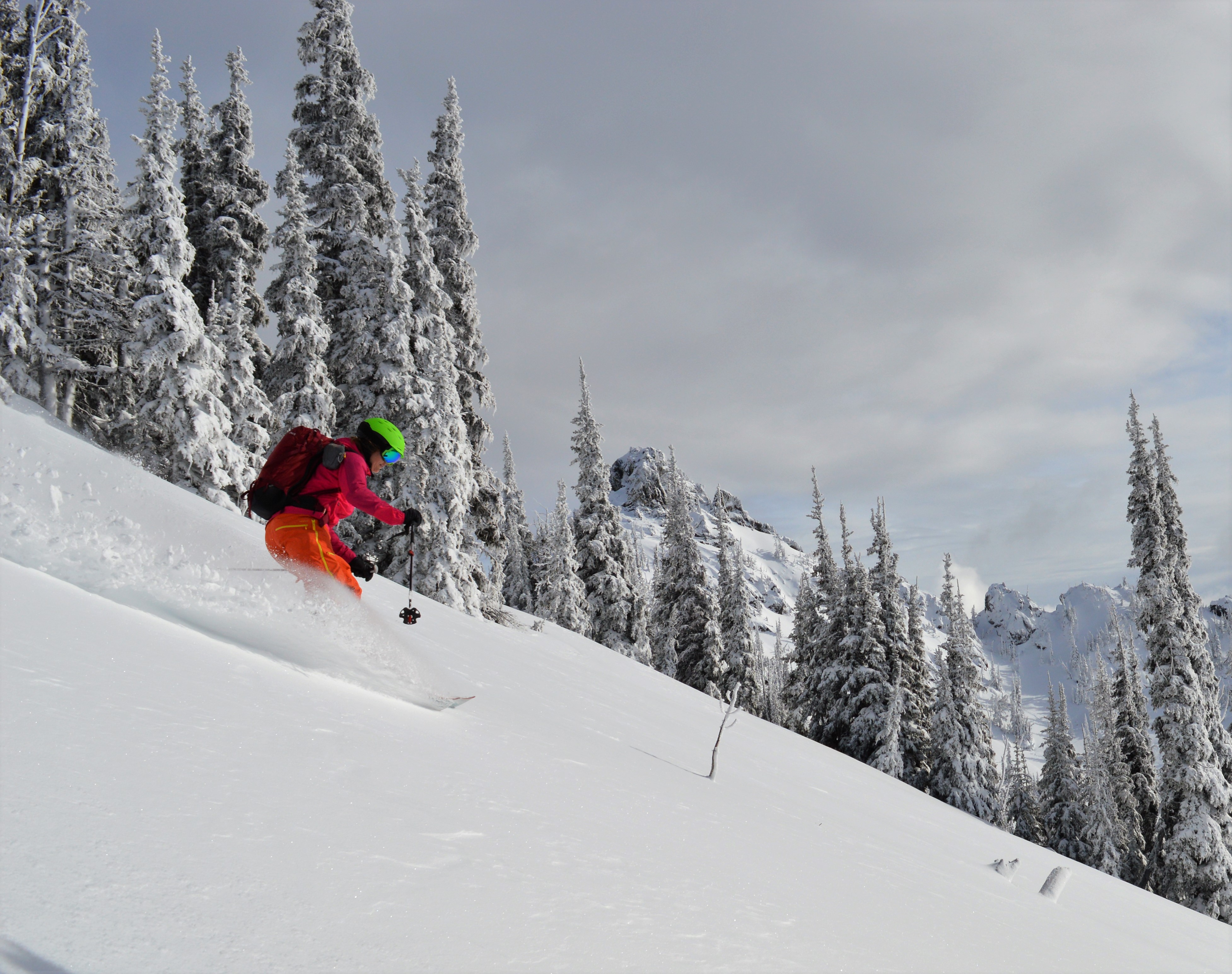 Ski touring, backcountry, powder