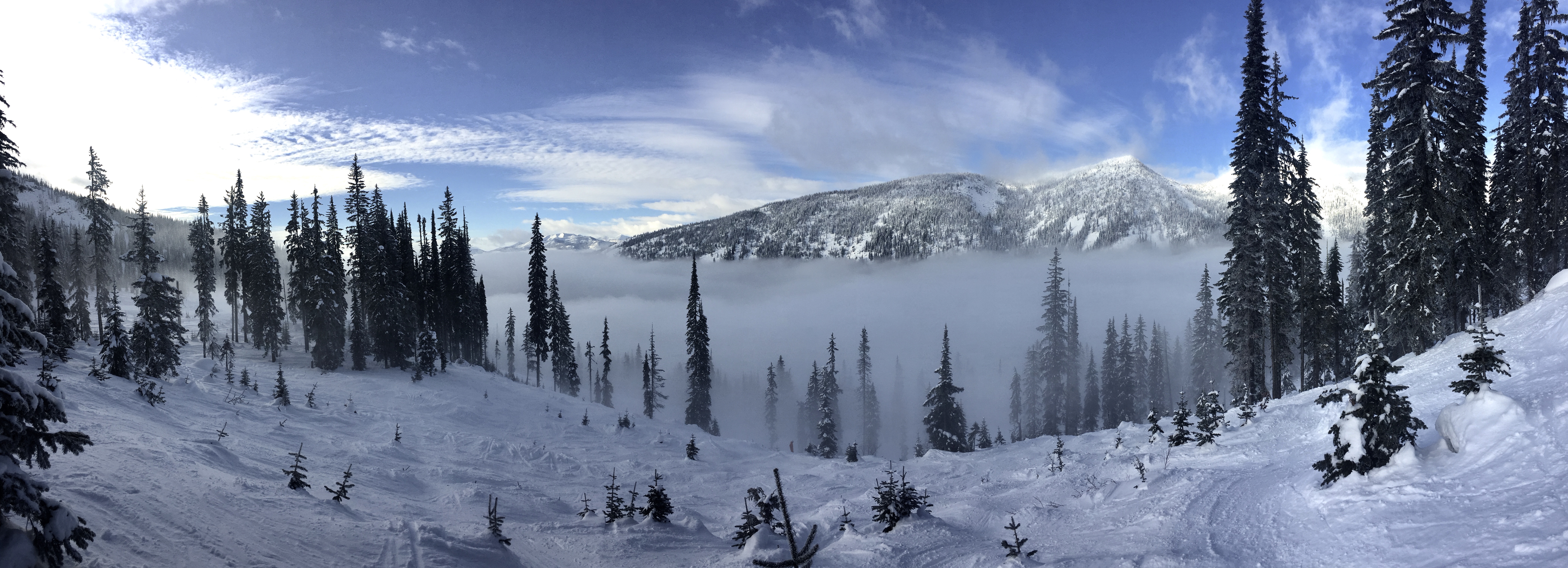 Beautiful day above the clouds