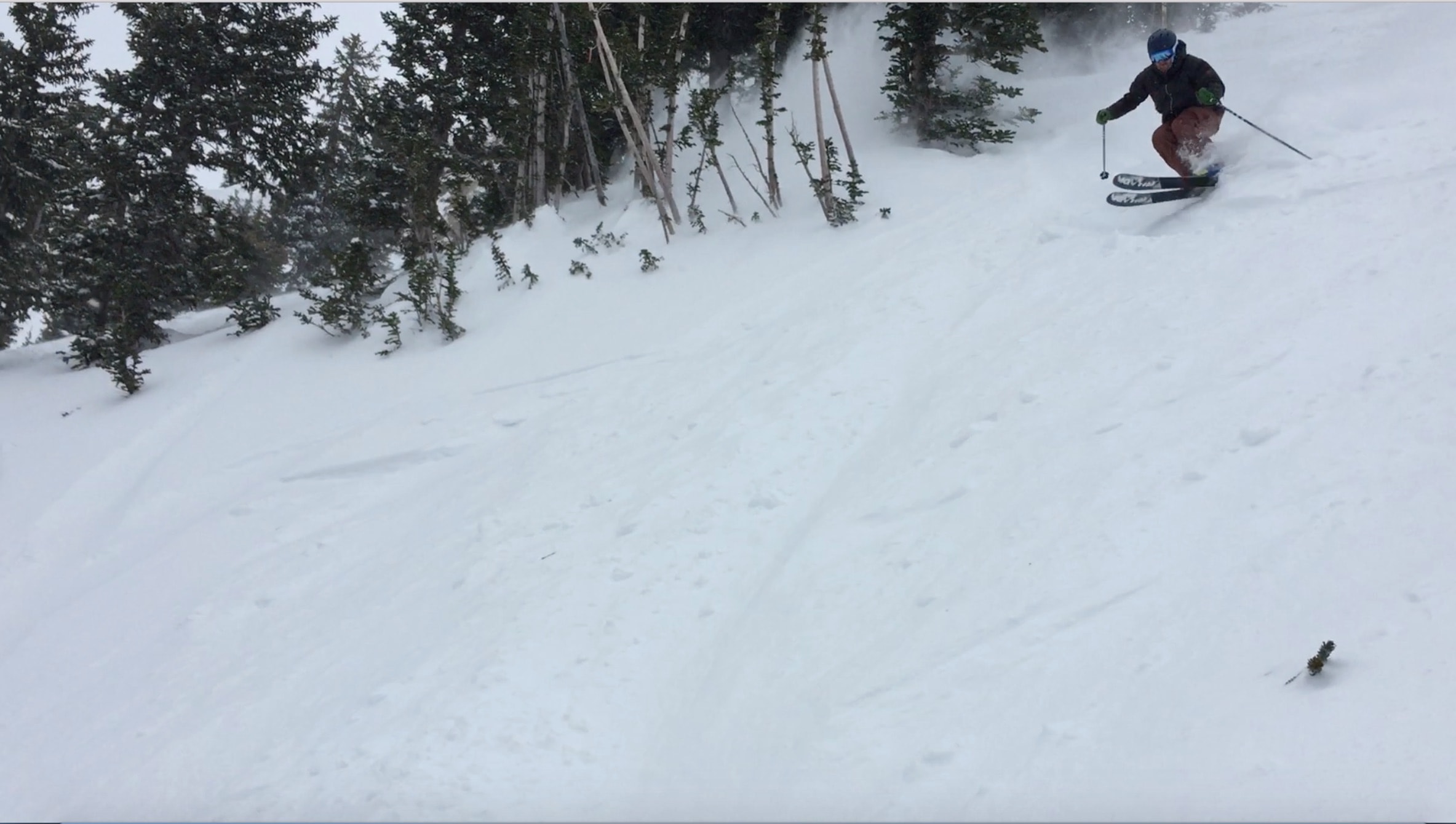 Jon skims along lower Silver Fox.