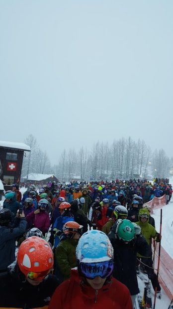 The crowd was growing full of excitement