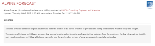 image: whistler, today