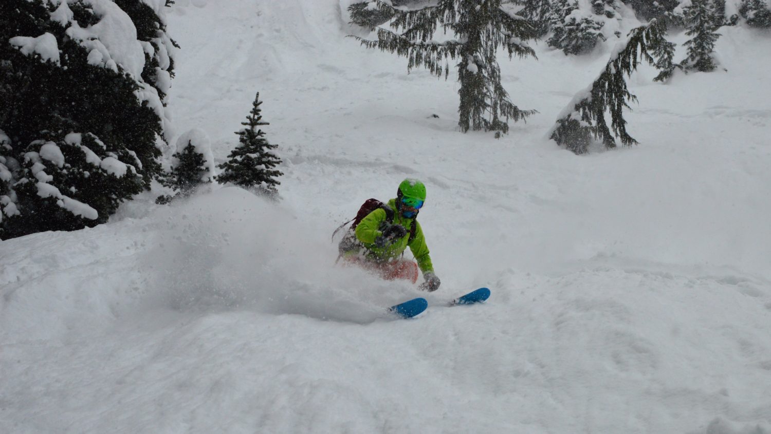 Crystal Mountain skiing powder