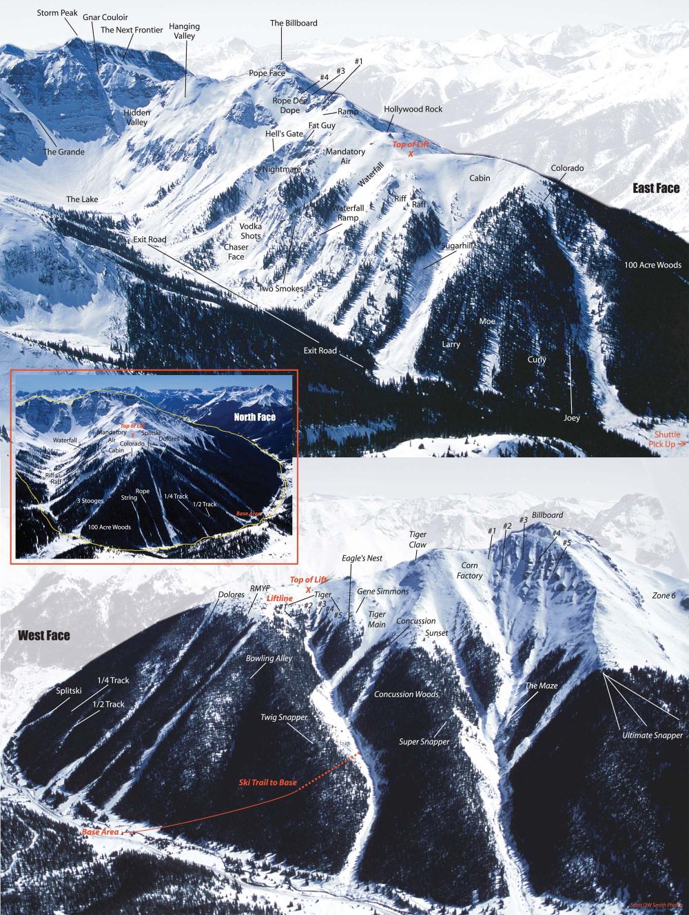 Silverton season pass map