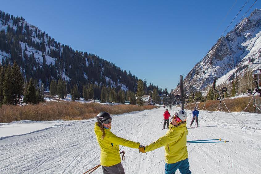 Skiing at Alta