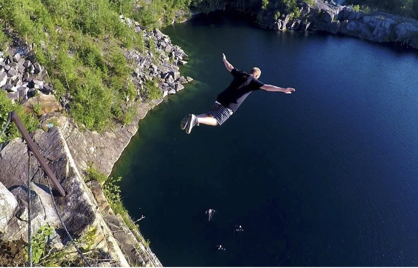 Swan Dive, insane, mental, cliff, water,