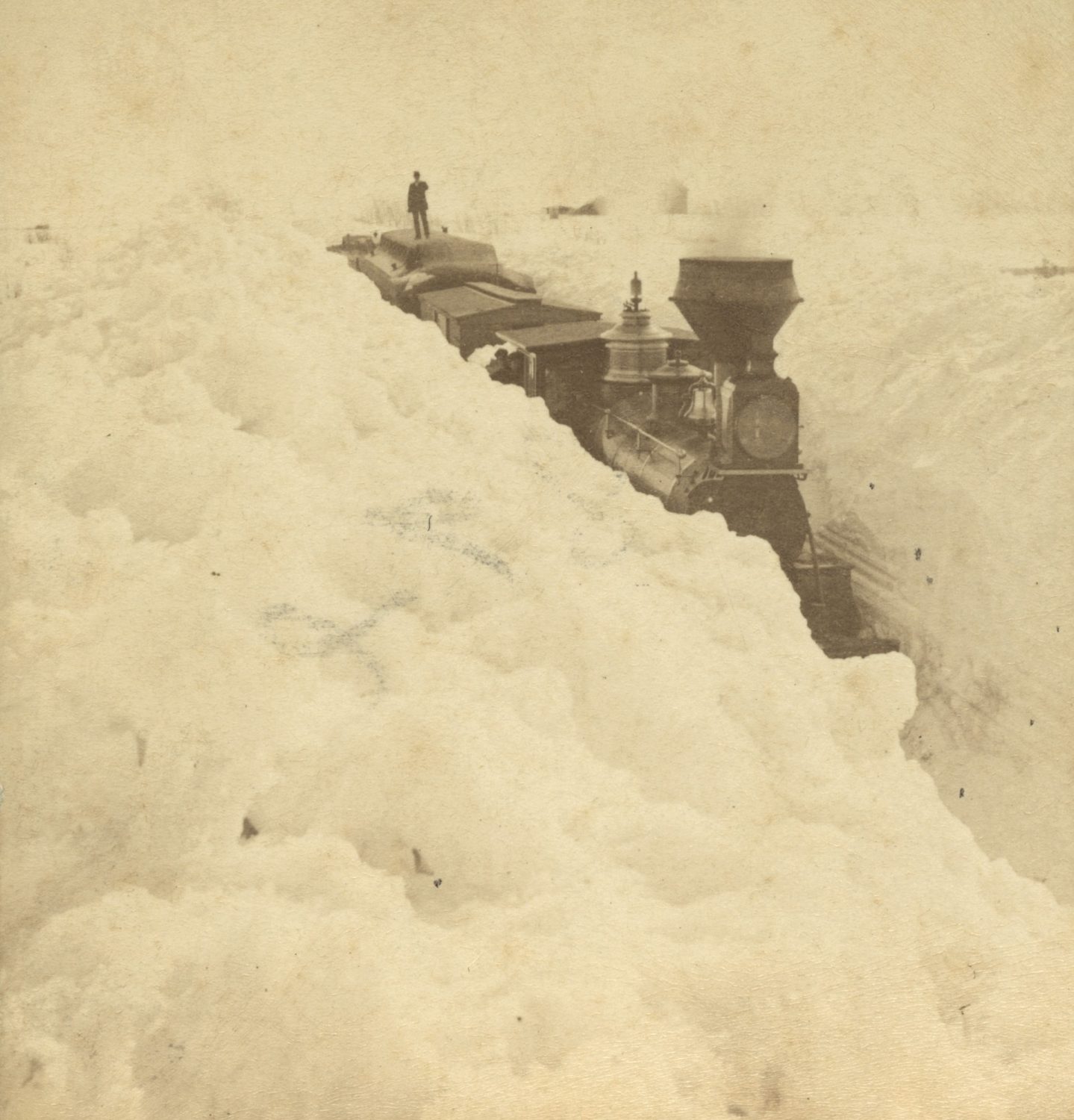 blizzard, snowstorm, weather, visibility, snow, winter, long winter, train, buried