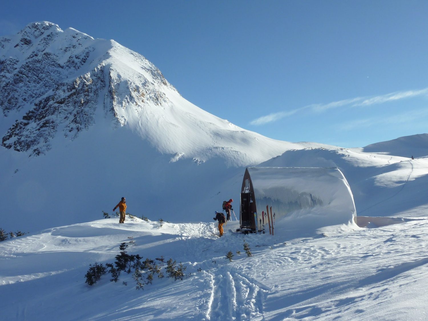 Russet Lake, skiers, back country, canada, BC, whistler, touring