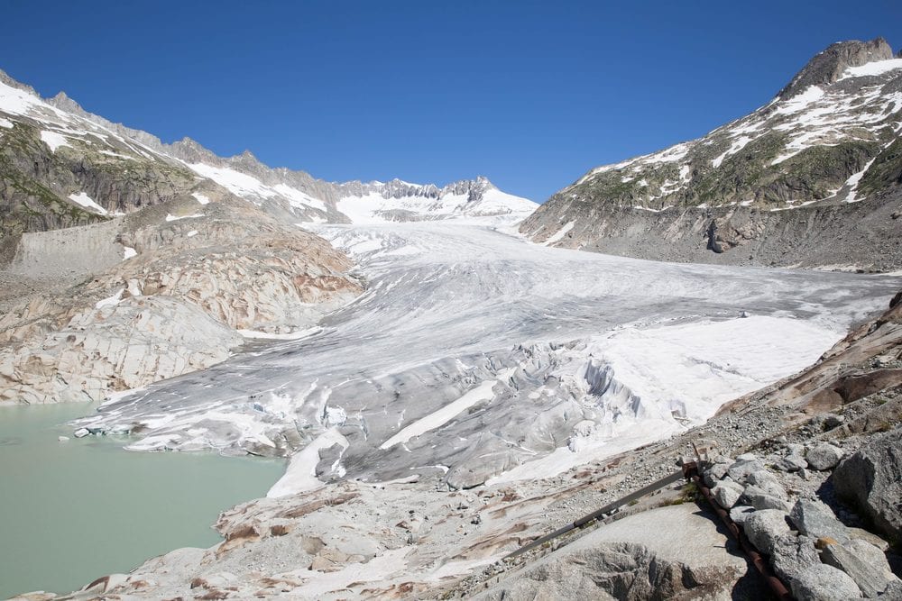 glacier, rhone glacier, switzerland, covered blanket