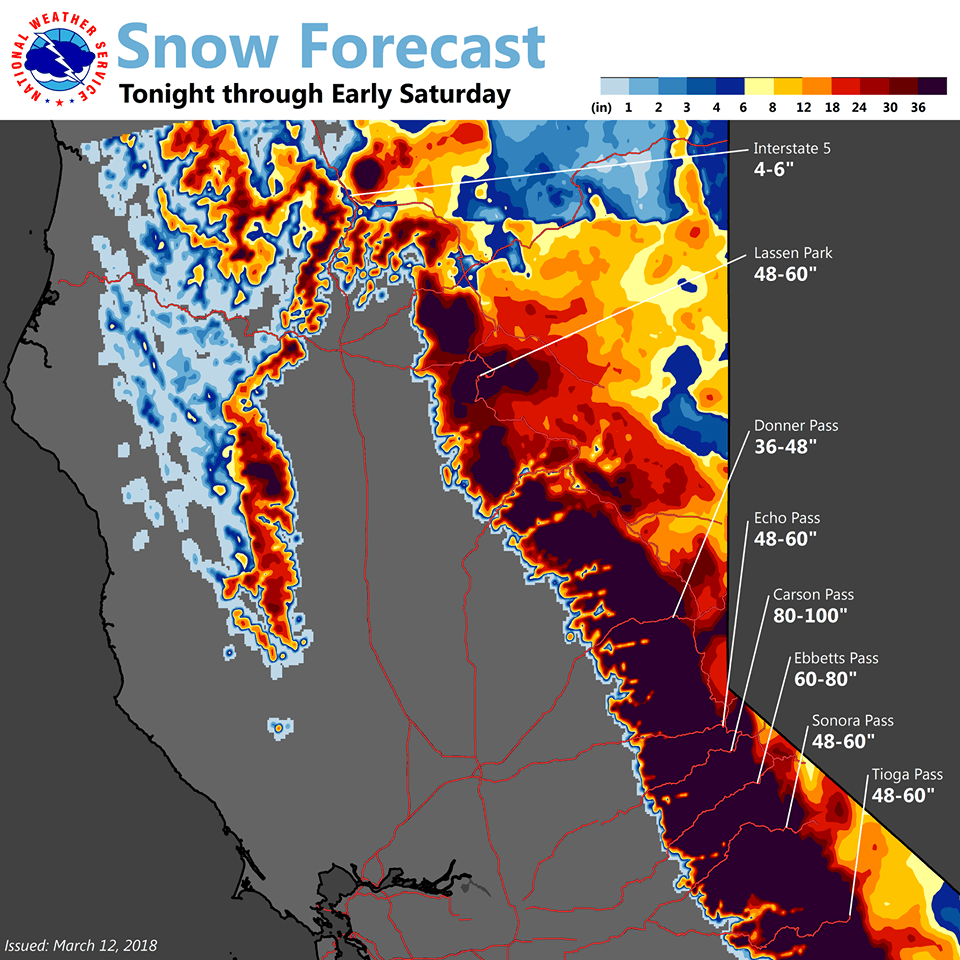 california, storm, snowfall