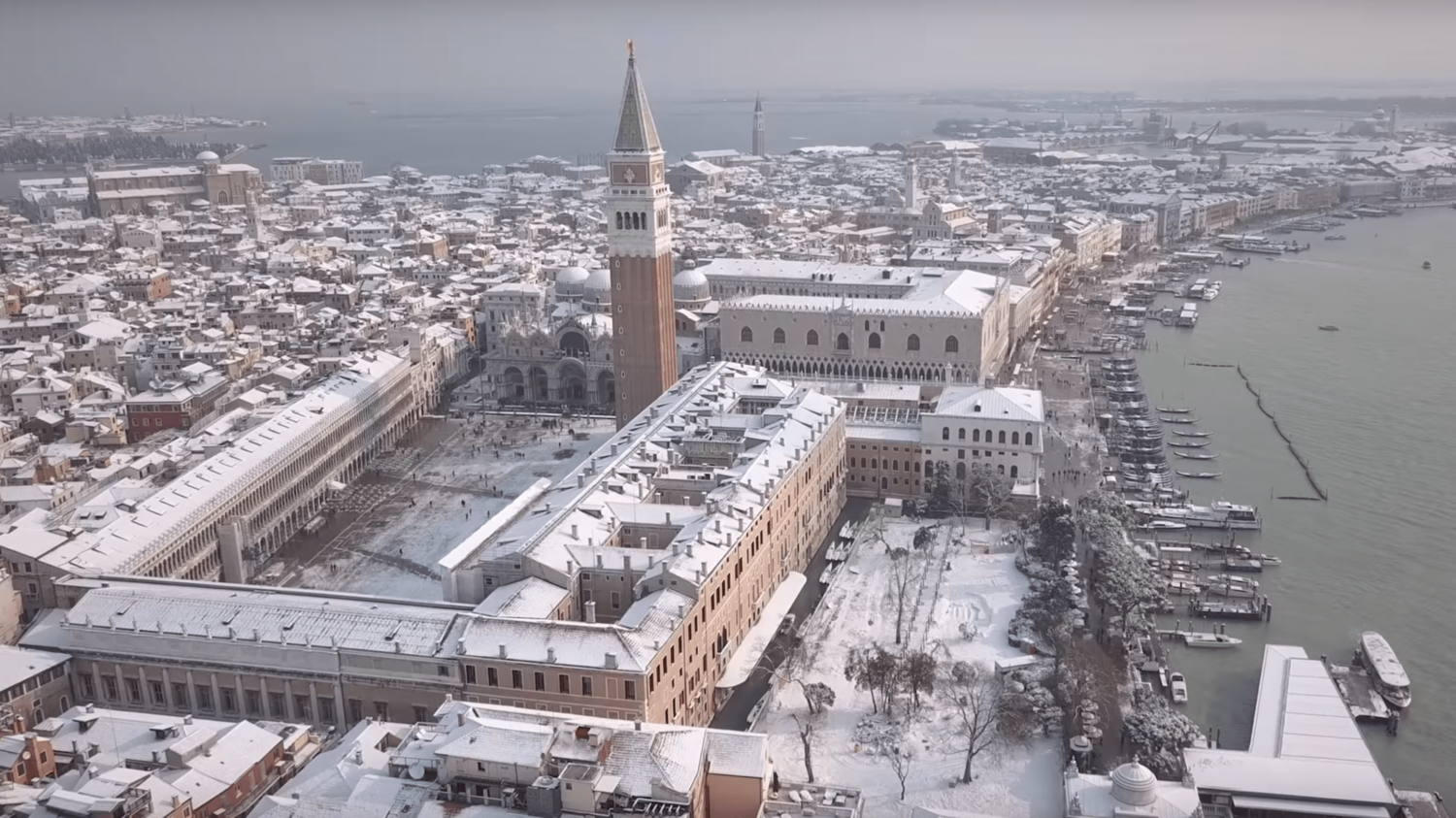 venice, italy, europe, snow