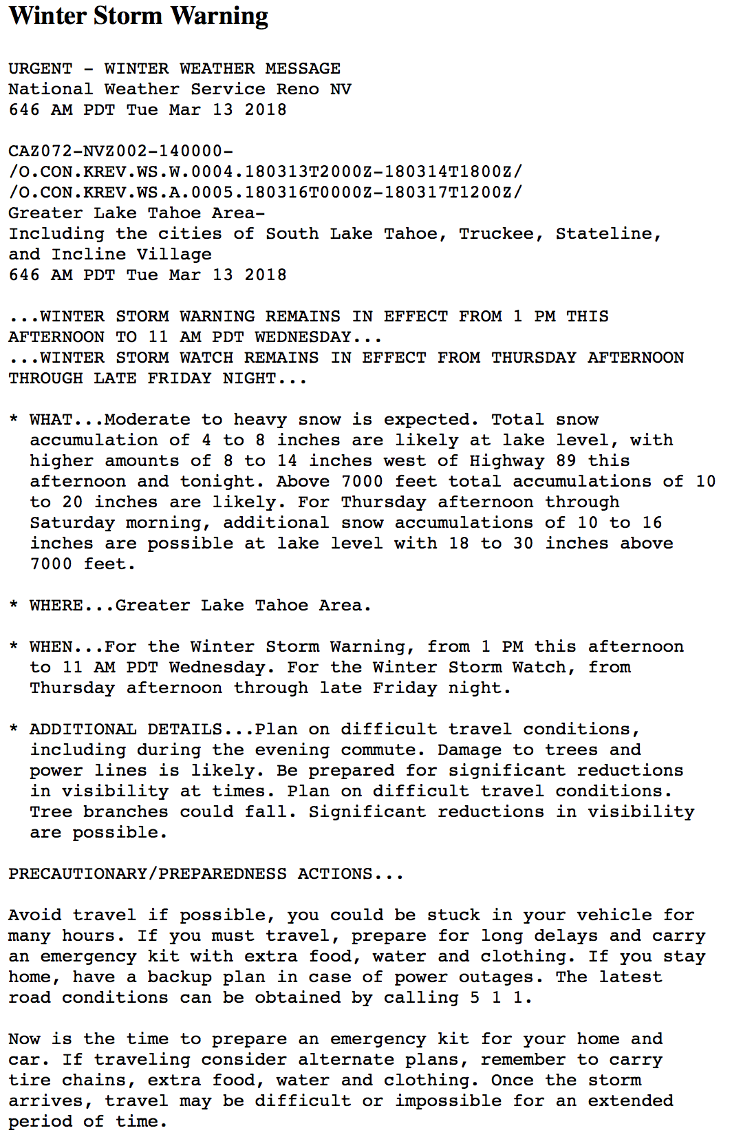 california, winter storm warning, avalanche warning