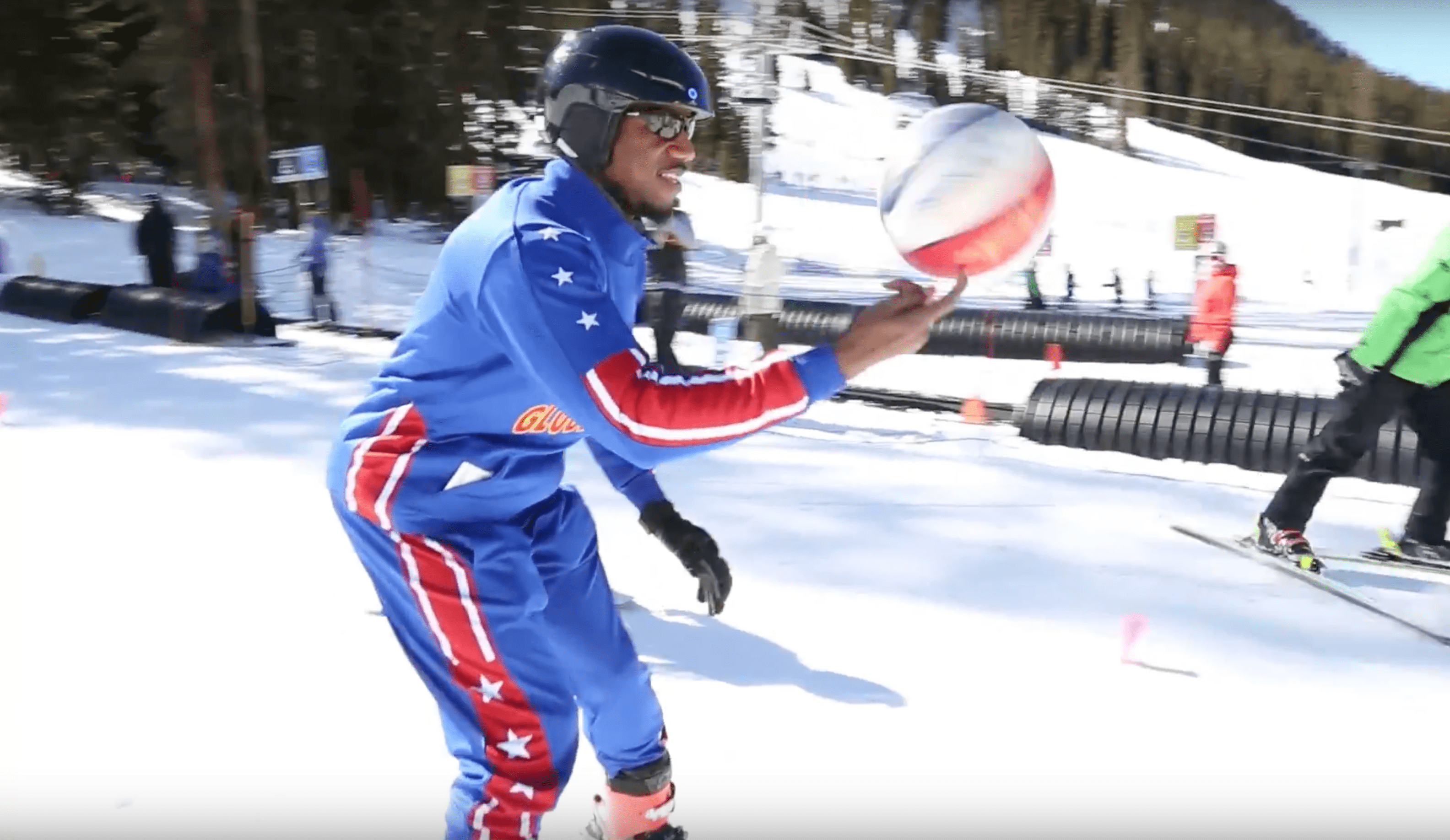 buckets Blakes, Harlem globetrotters, Colorado, arapahoe basin, a-basin, learn to ski,