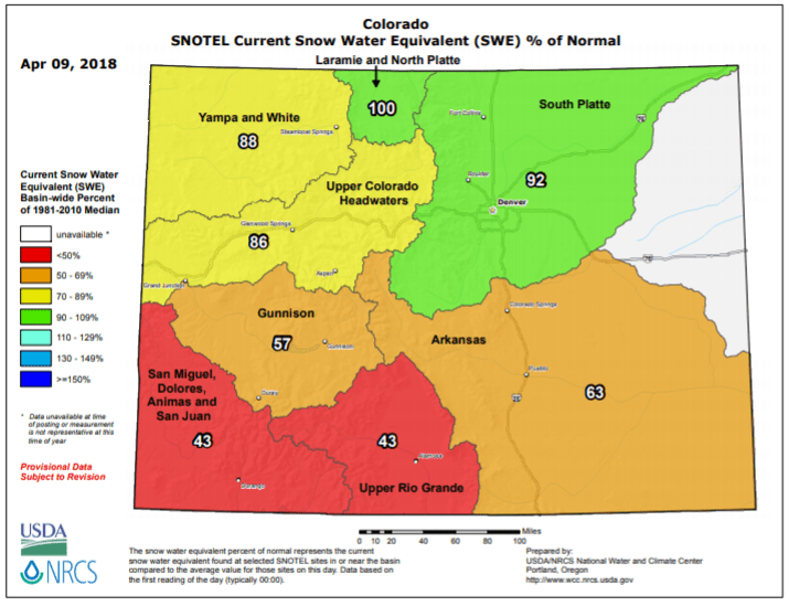 nws, noaa, snowpack, colorado