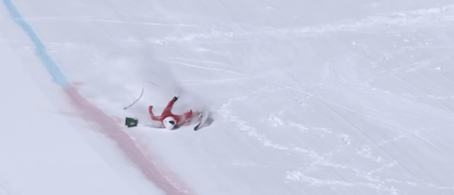 speed skiing, crash, wipeout, yardsale
