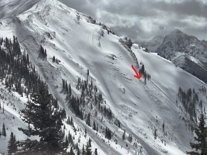 aspen, maroon bowl, avalanche