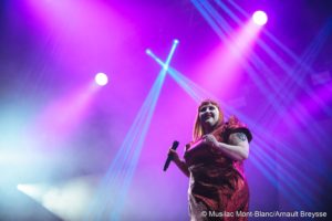 Beth Ditto belting out lyrics and as much French banter as she could muster between songs. 