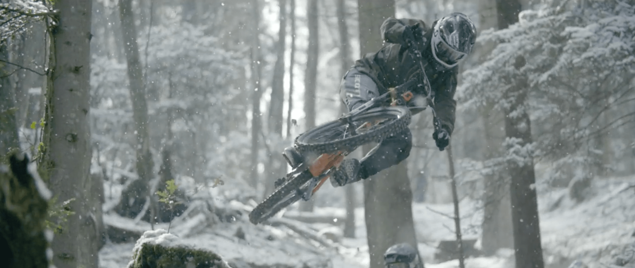 mountain biking, snow