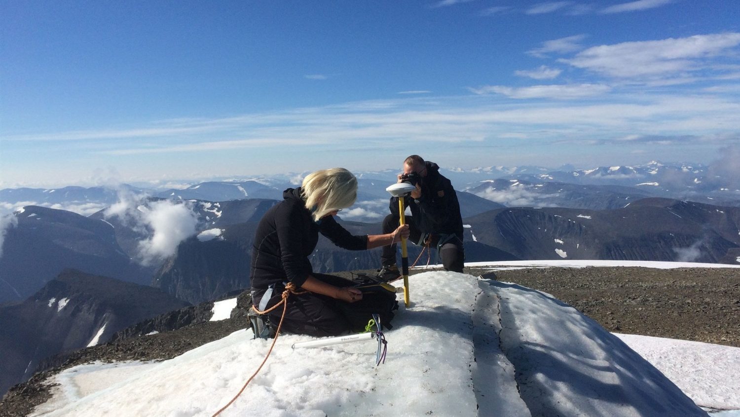 Tallest peak in Sweden shrinking