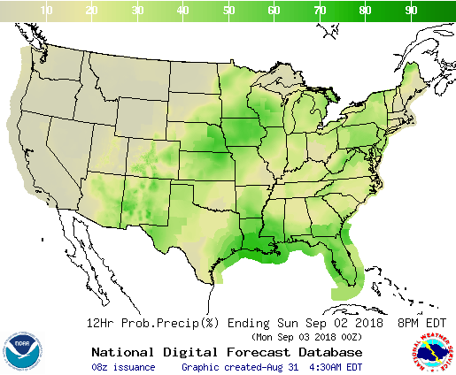 noaa, outlook, Labor Day weekend, precipitation