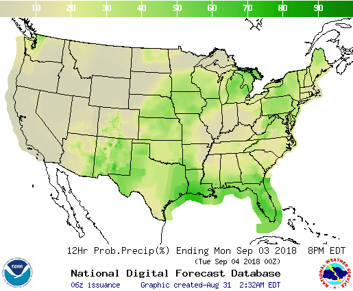 noaa, outlook, Labor Day weekend, precipitation