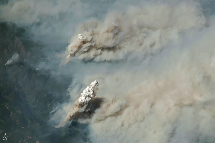 nasa, smoke, wildfire, california