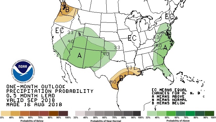 noaa, precipitation, outlook, september