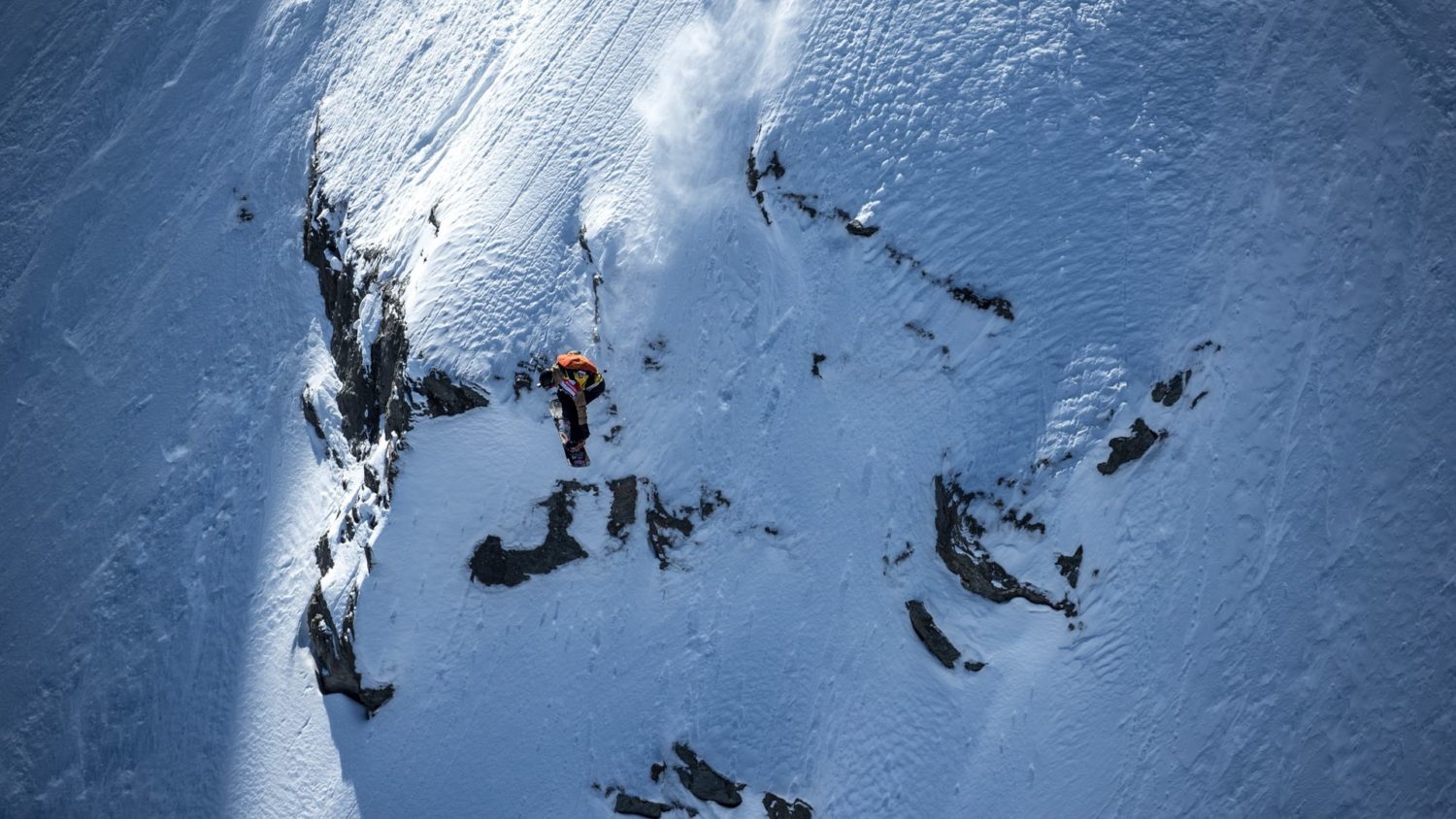 Sammy Luebke hucks it off some rocks