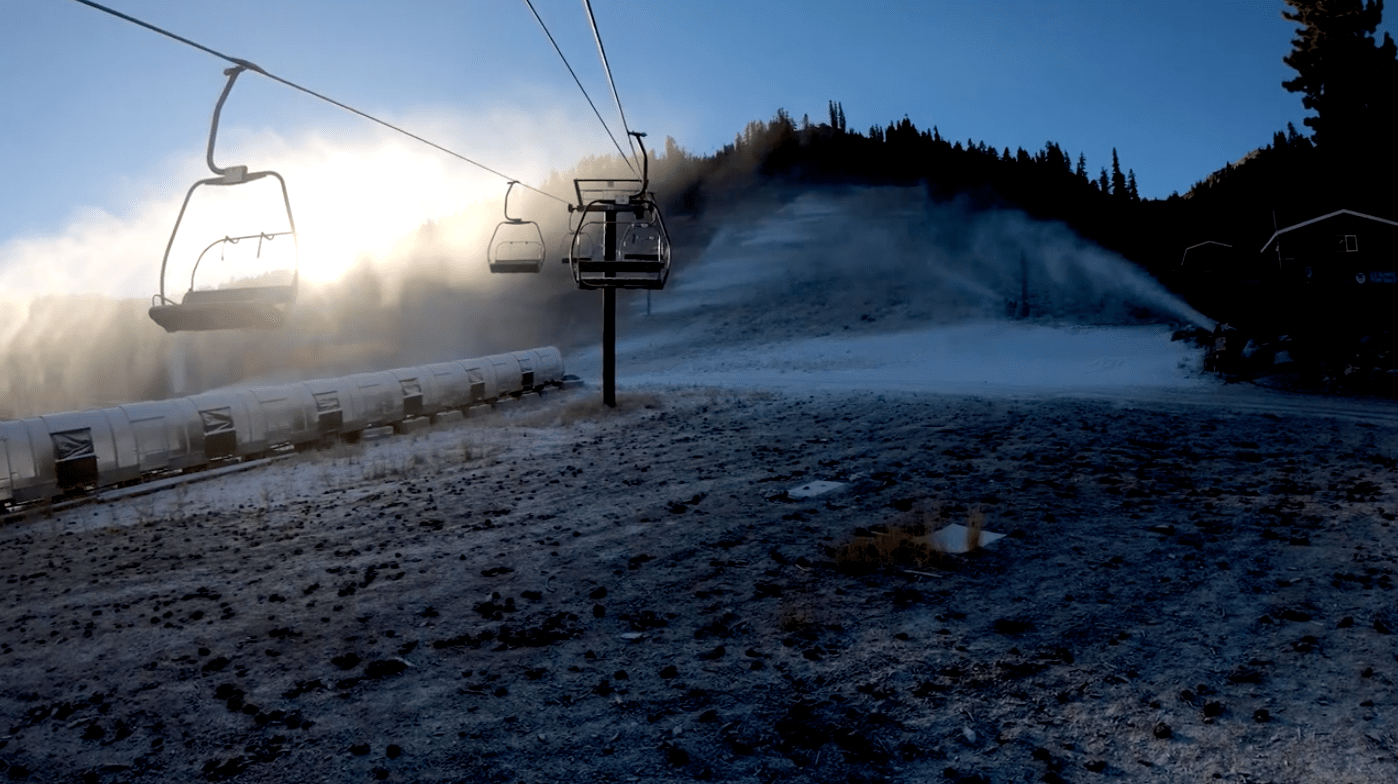 Squaw Valley, winters coming, California, snowguns