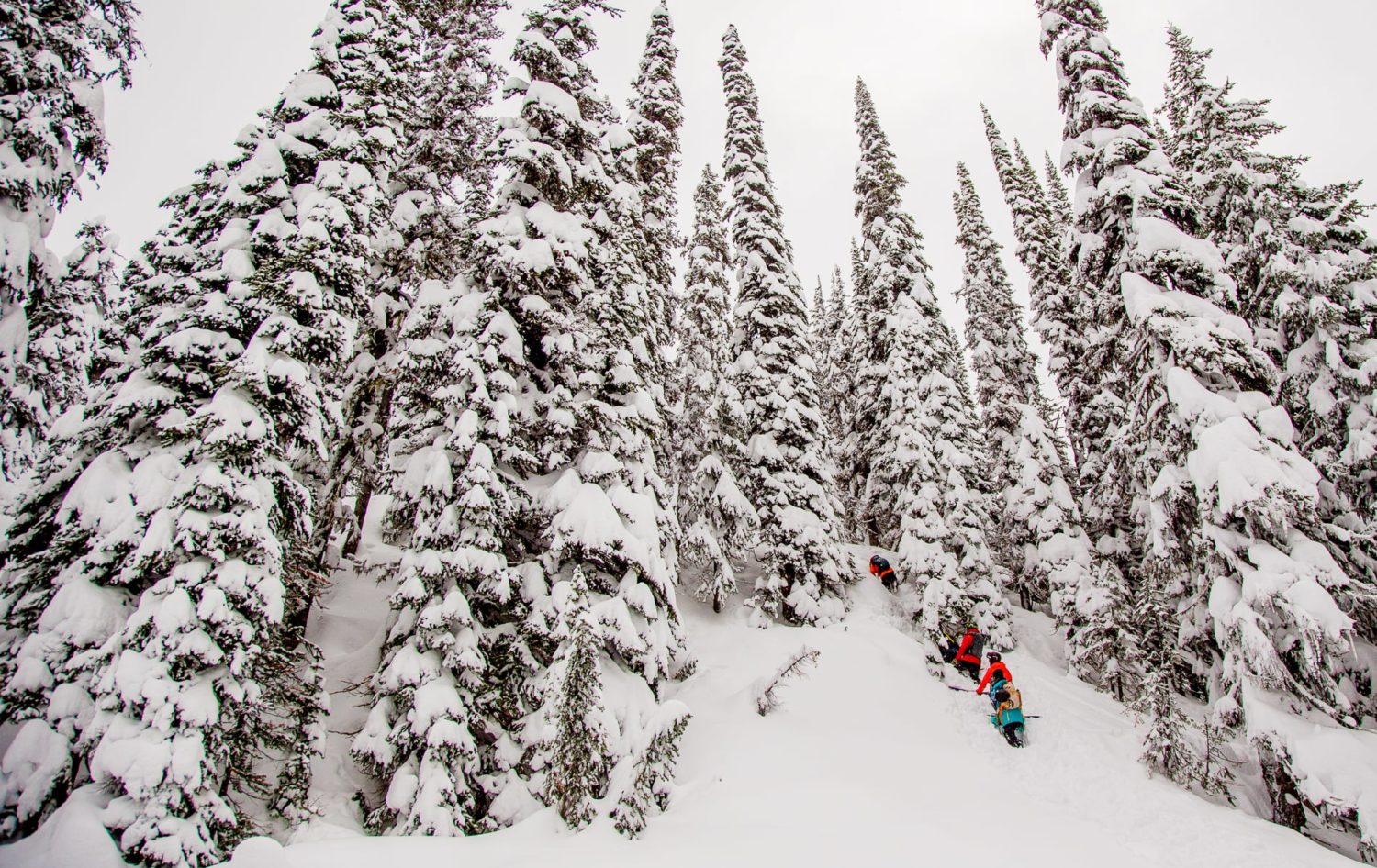 Bootpacking through deep snow at RMR.