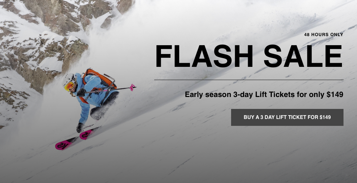 big sky, montana, flash sale