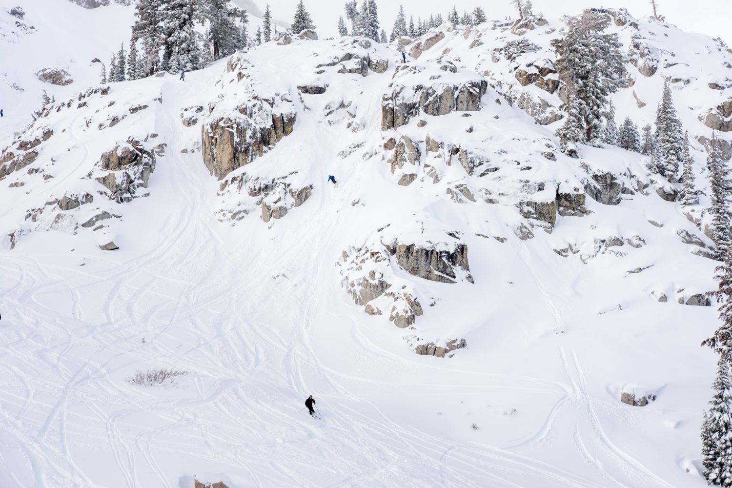 Shirley Chutes on a pow day