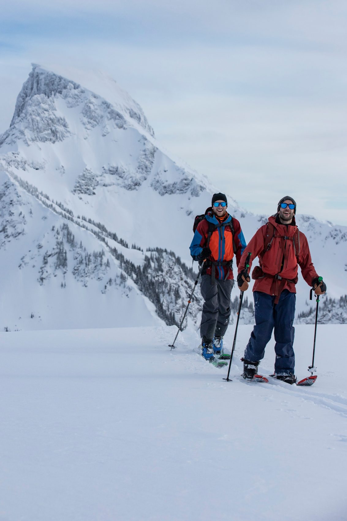 ski touring up kokanee, ghost peak