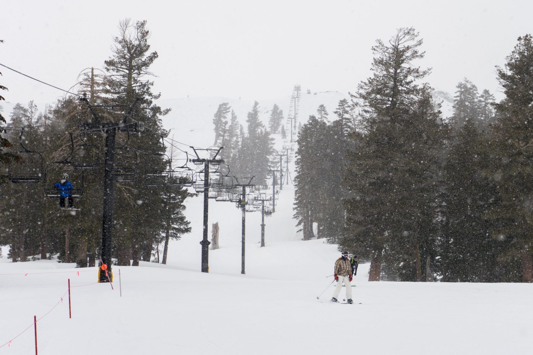 Snow falling near emigrant