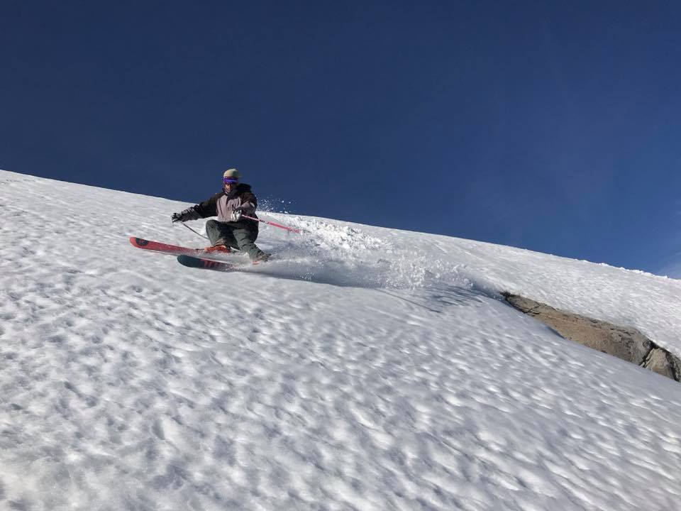 corn snow at squaw valley, skiing corn, andy hays skiing corn, spring snow conditions at squaw