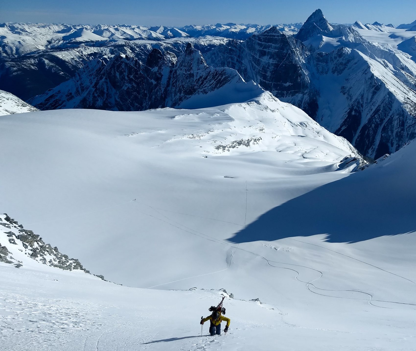 climber ascending rogers peak