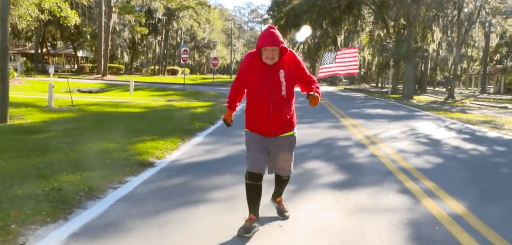 veteran, run across country