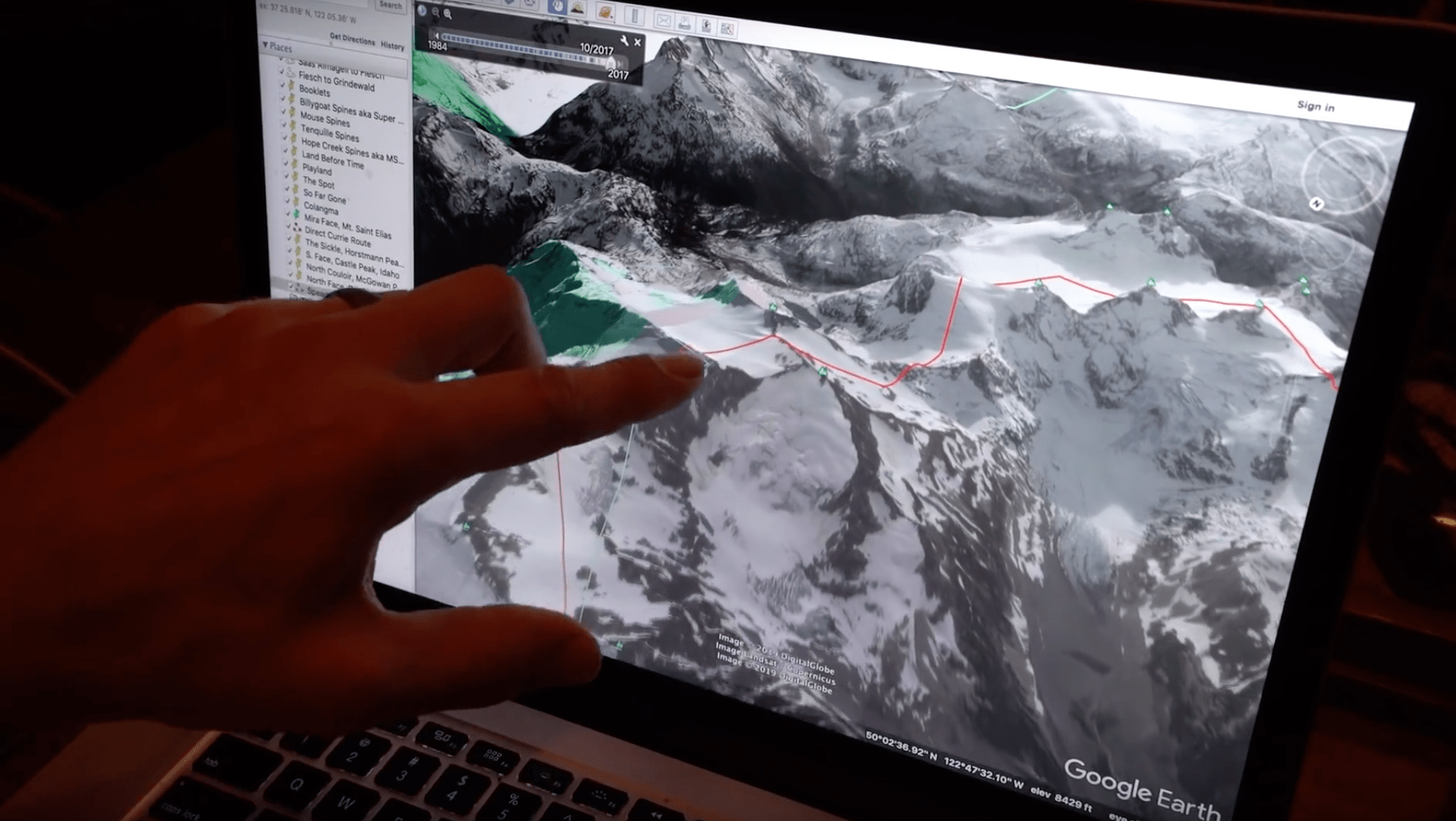 Cody Townsend, the fifty, Whistler Blackcomb, spearhead traverse,